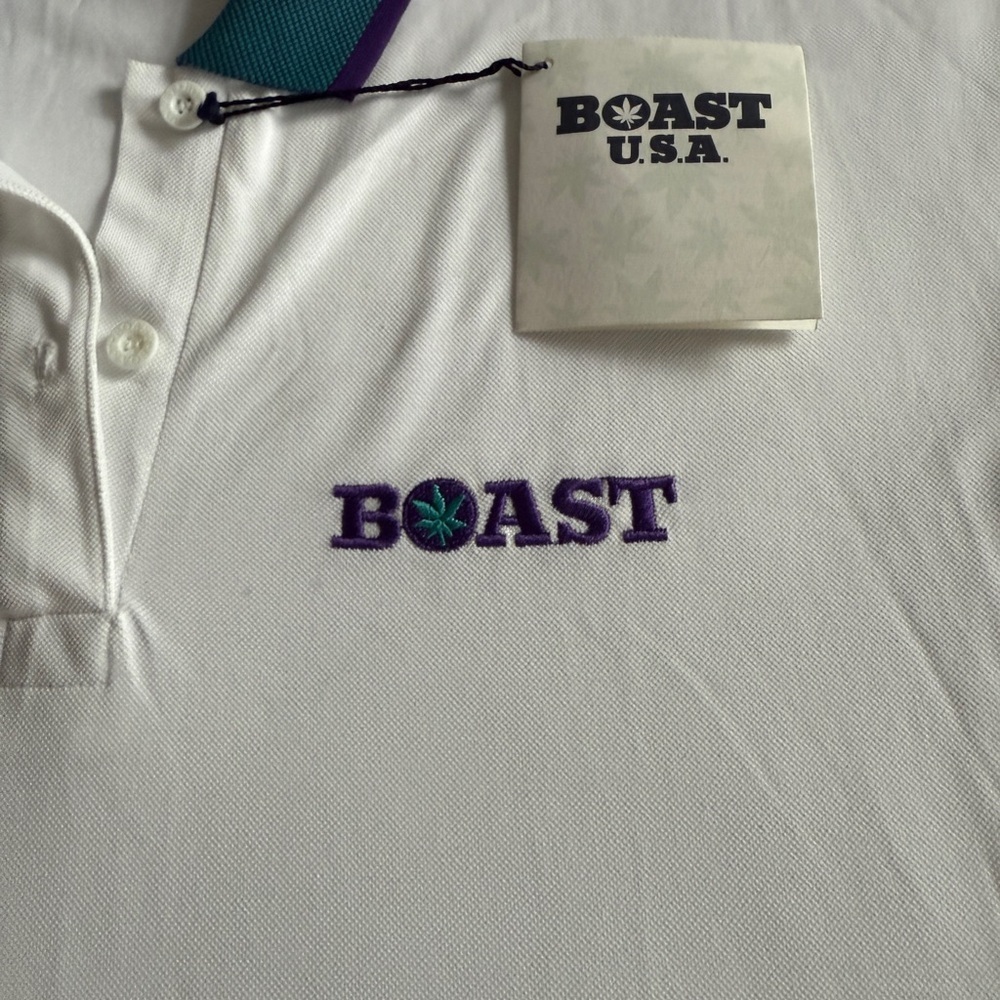 BOAST USA Vintage Womens Tennis Polo Shirt – Size S – White – NWT - Picture 4 of 6